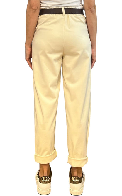 Off-on - Pantalone punto milano - Burro