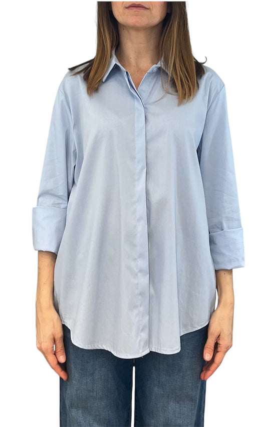 Off-on - Camicia Over - Celeste