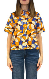 Compañia Fantastica - Camicia fiori - Arancio