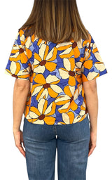 Compañia Fantastica - Camicia fiori - Arancio
