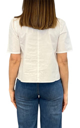 Compañia Fantastica - Camicia bottoni fiore - Bianco