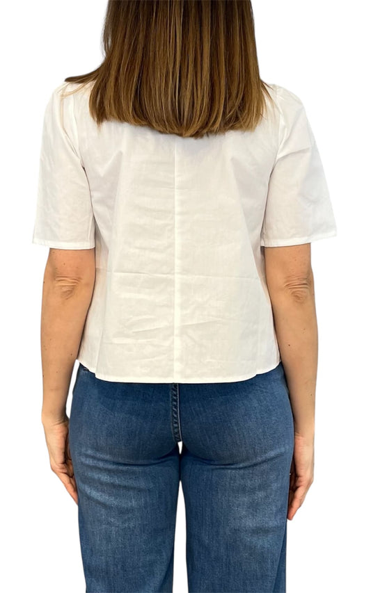 Compañia Fantastica - Camicia bottoni fiore - Bianco