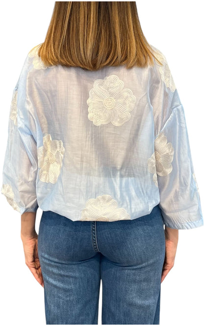 Minth - Camicia Ricamo - Celeste