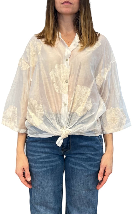 Minth - Camicia Ricamo - Bianco