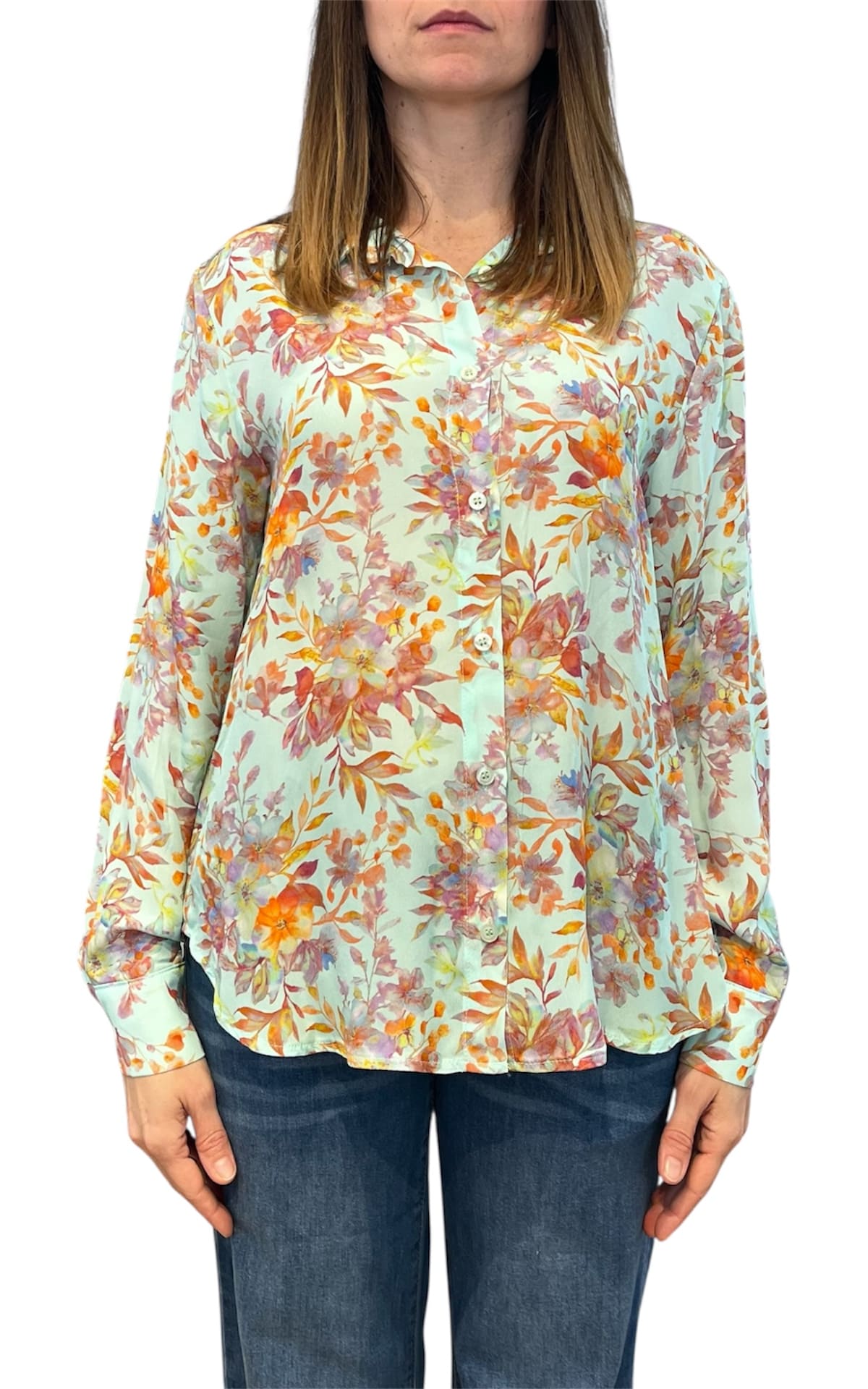 Initial - Camicia fantasia - Celeste