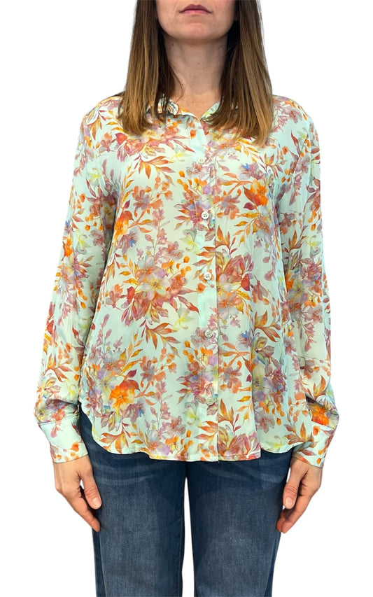 Initial - Camicia fantasia - Celeste