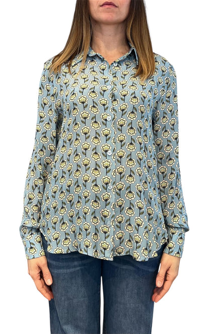 Initial - Camicia fiorellini - Verde