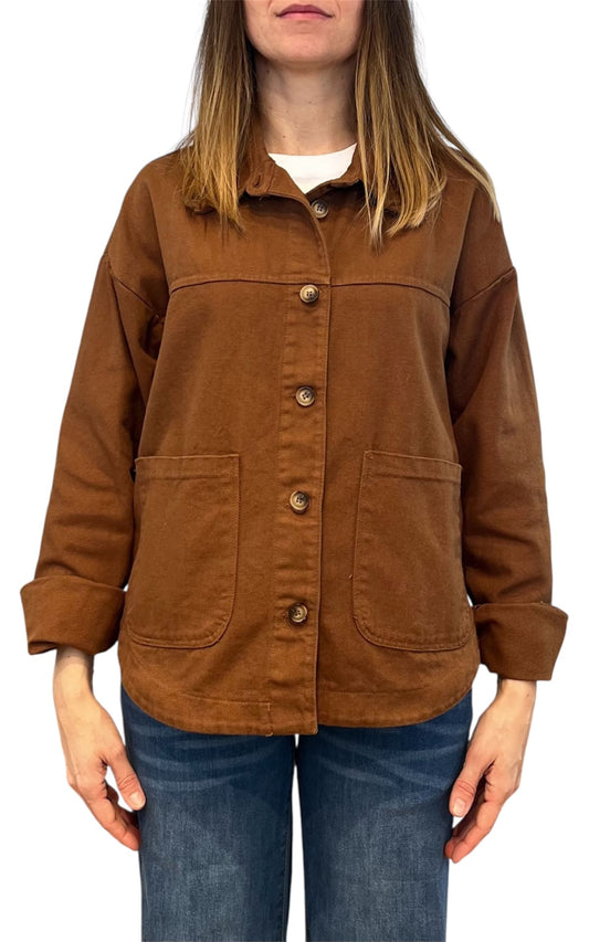 Off-On - Giacca/Camicia canvas - Tabacco