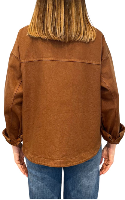 Off-On - Giacca/Camicia canvas - Tabacco