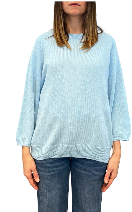 Off-On - Maglia girocollo - Celeste