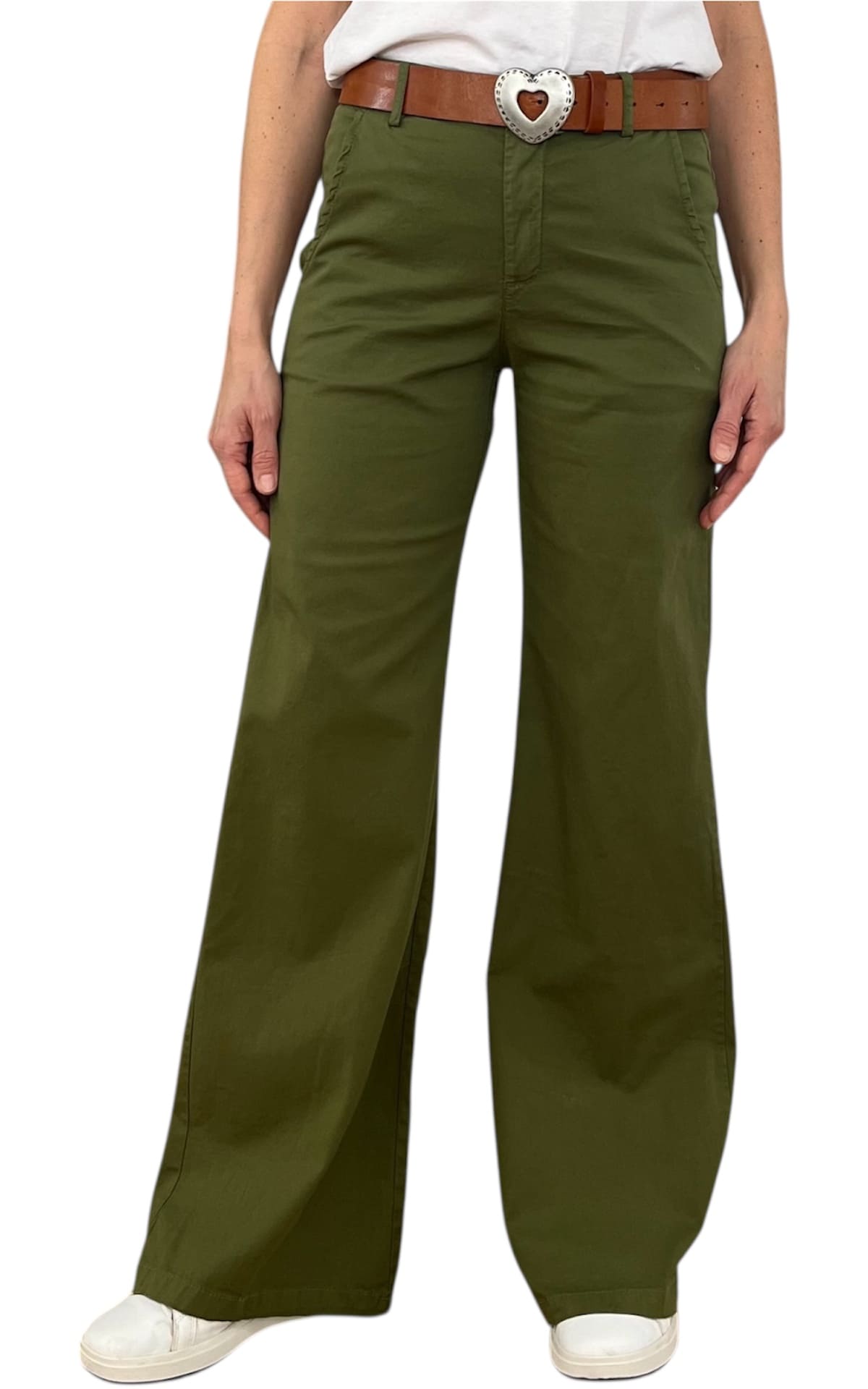 Off-on - Pantalone Betty - Verde