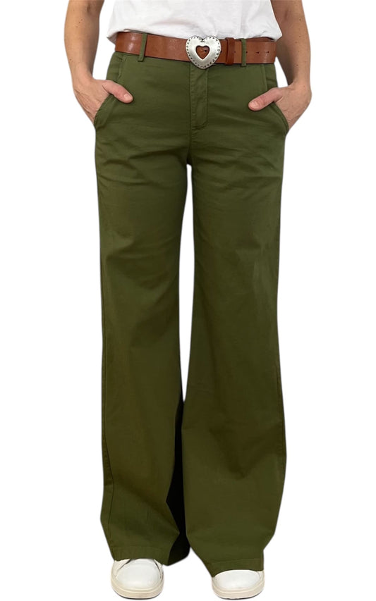 Off-on - Pantalone Betty - Verde