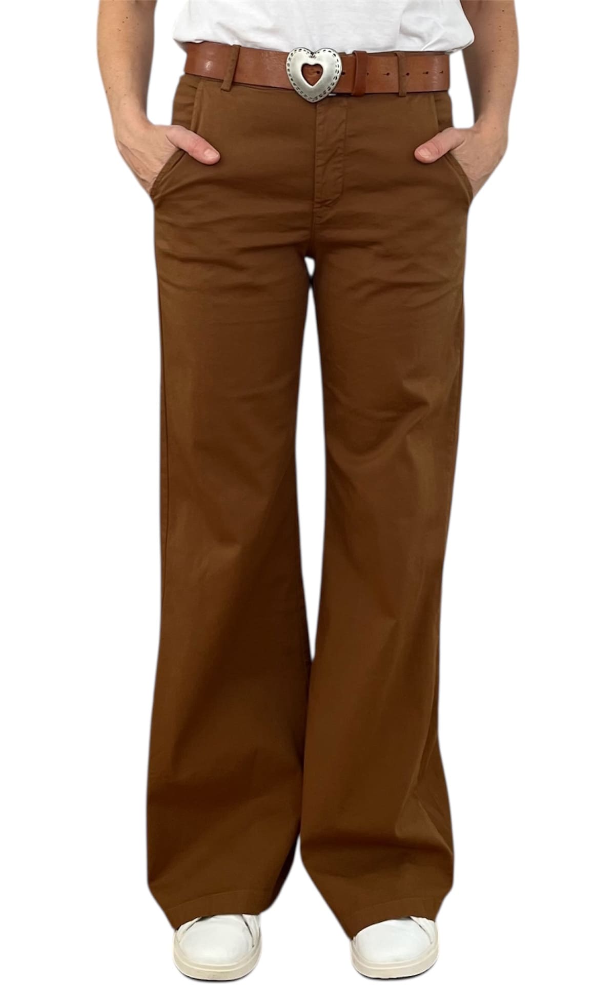 Off-on - Pantalone Betty - Tabacco