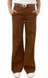 Off-on - Pantalone Betty - Tabacco
