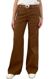 Off-on - Pantalone Betty - Tabacco