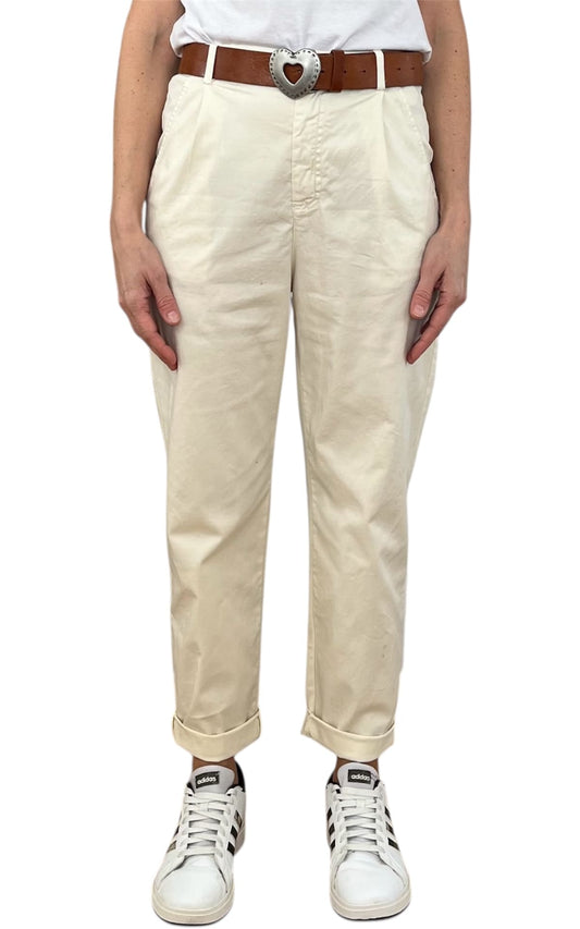 Off-on - Pantalone boyfriend JOELLE - Burro