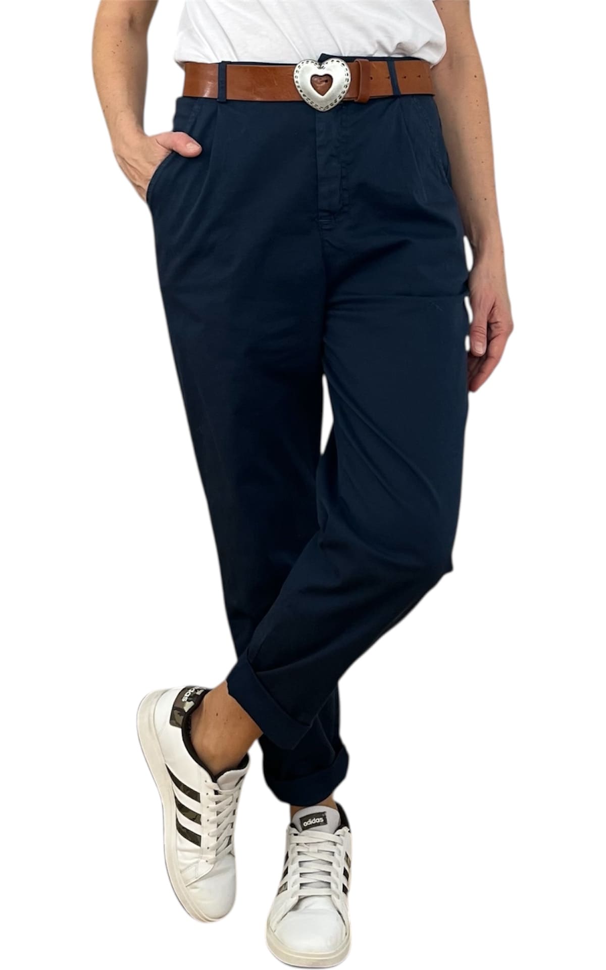 Off-on - Pantalone boyfriend JOELLE - Blu