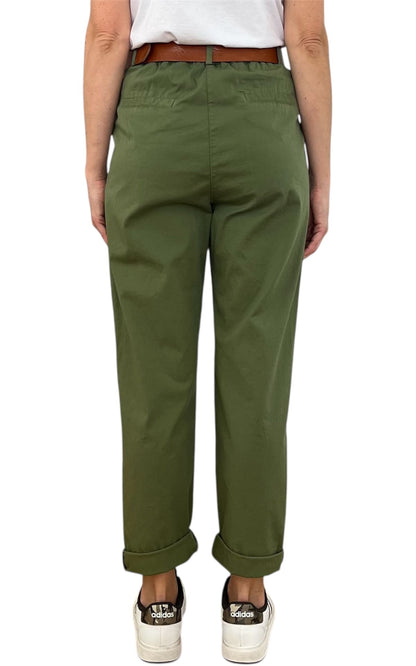 Off-on - Pantalone boyfriend JOELLE - Verde