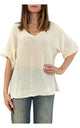 Initial - Maglia scollo v - Burro