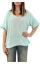 Initial - Maglia scollo v - Verde acqua