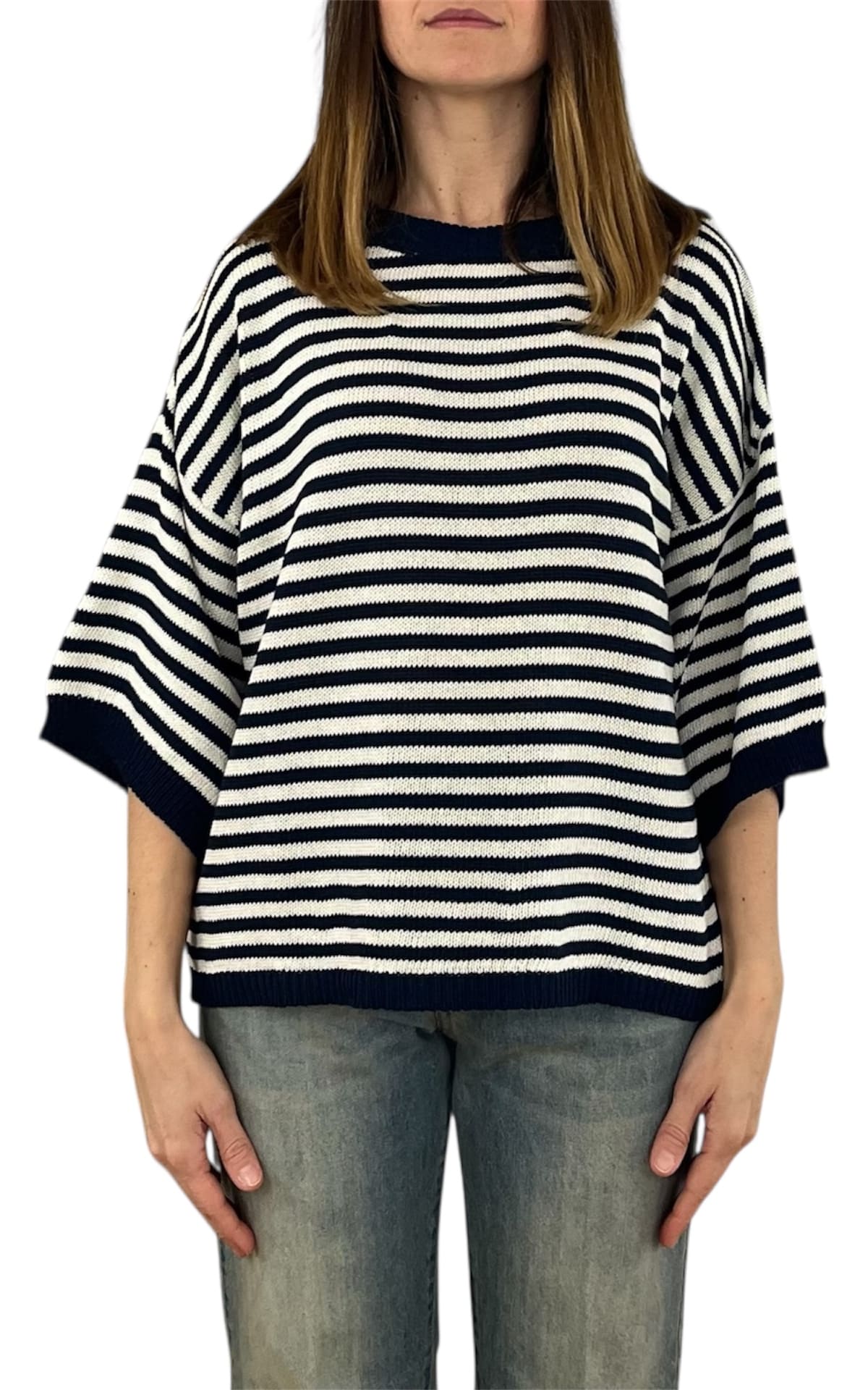 Initial - Maglia a righe - Blu