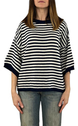 Initial - Maglia a righe - Blu