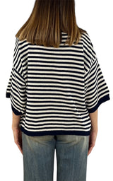 Initial - Maglia a righe - Blu