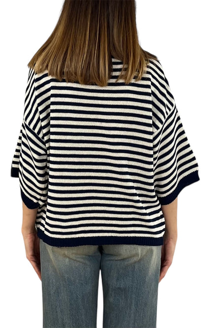 Initial - Maglia a righe - Blu