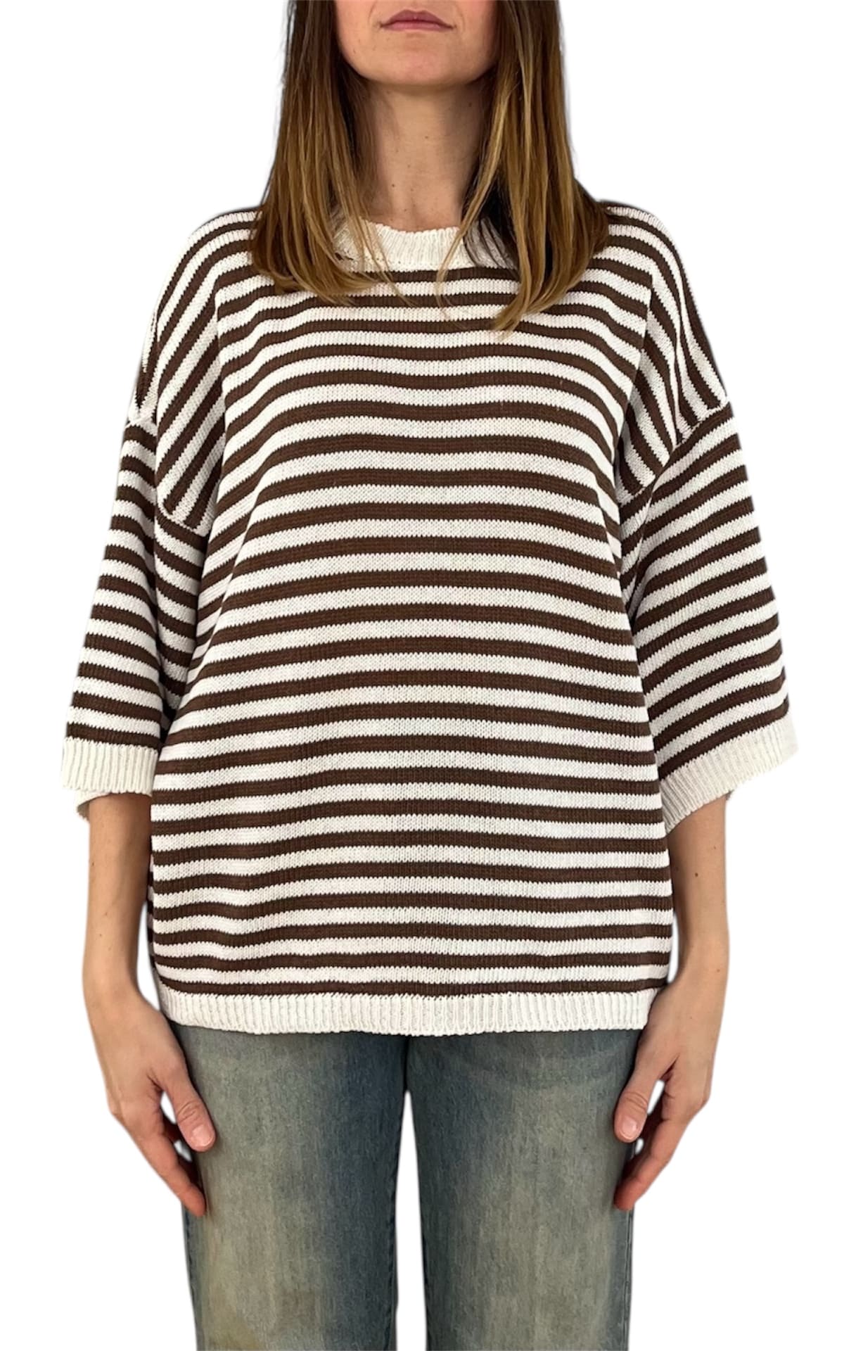 Initial - Maglia a righe - Moro