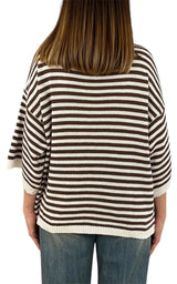 Initial - Maglia a righe - Moro