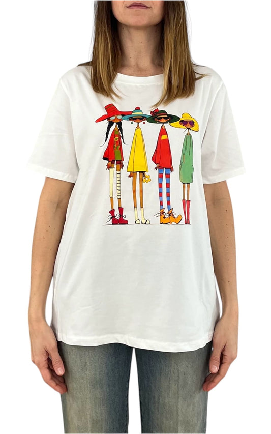 Civico 1 - T-shirt Bambole cappello - Bianco