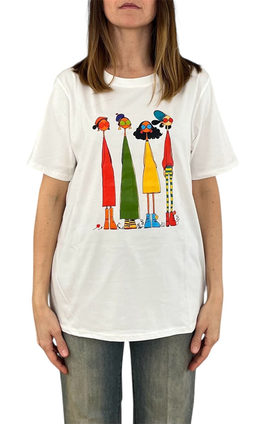 Civico 1 - T-shirt Bambole - Bianco