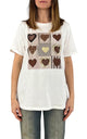 Civico 1 - T-shirt cuori - Marrone