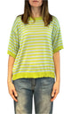 Off-on - Maglia riga - Azzurro/Lime