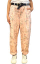 Off-on - Pantalone boyfriend fiore - Rosa