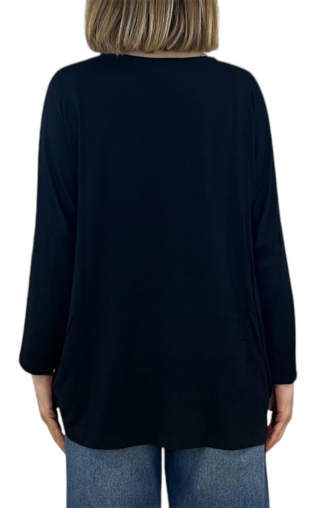 Initial - t-shirt over - Nero