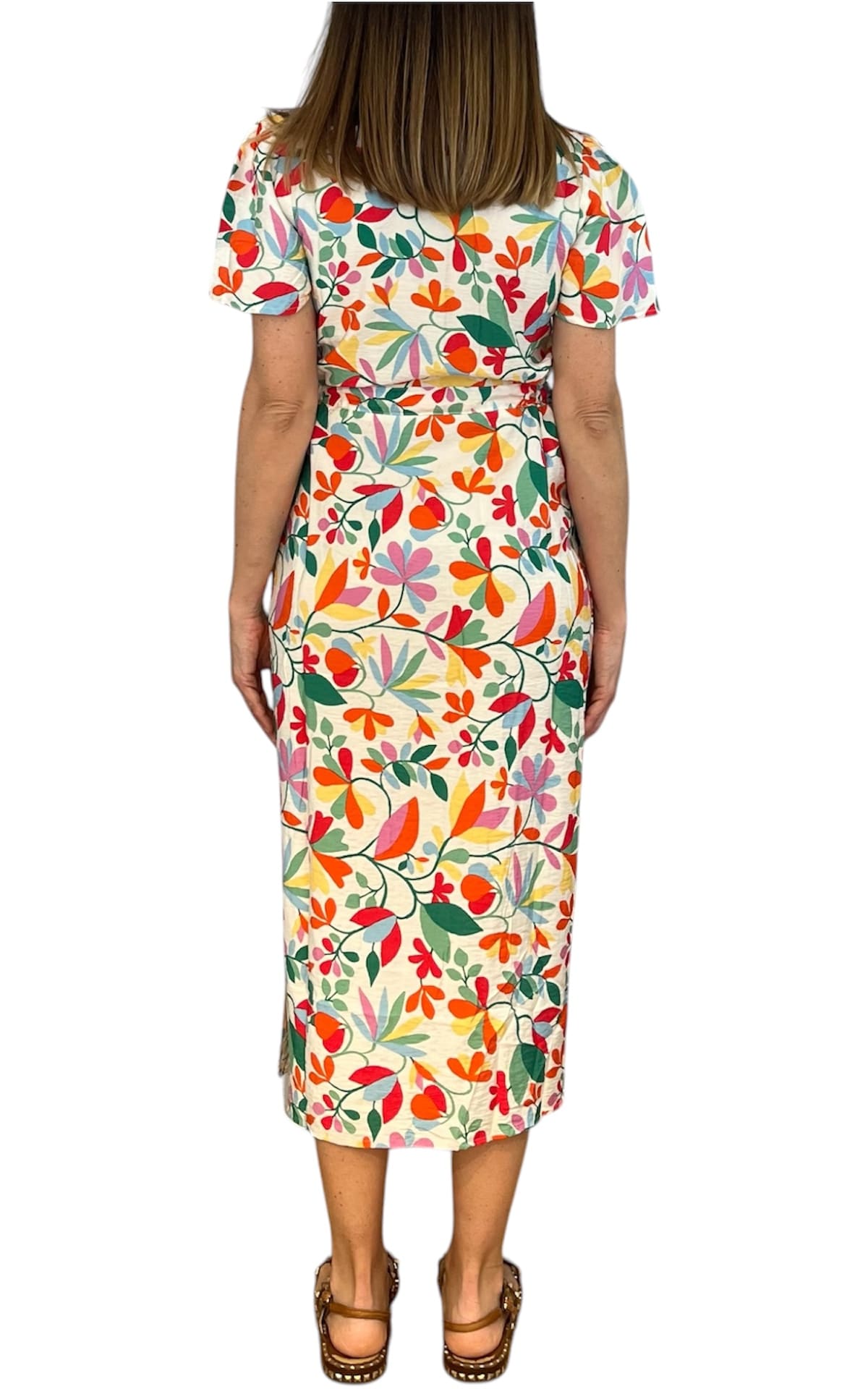 Compañia Fantastica - Abito stampa fiori loto - Burro