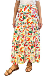 Compañia Fantastica - Gonna stampa fiori loto - Burro