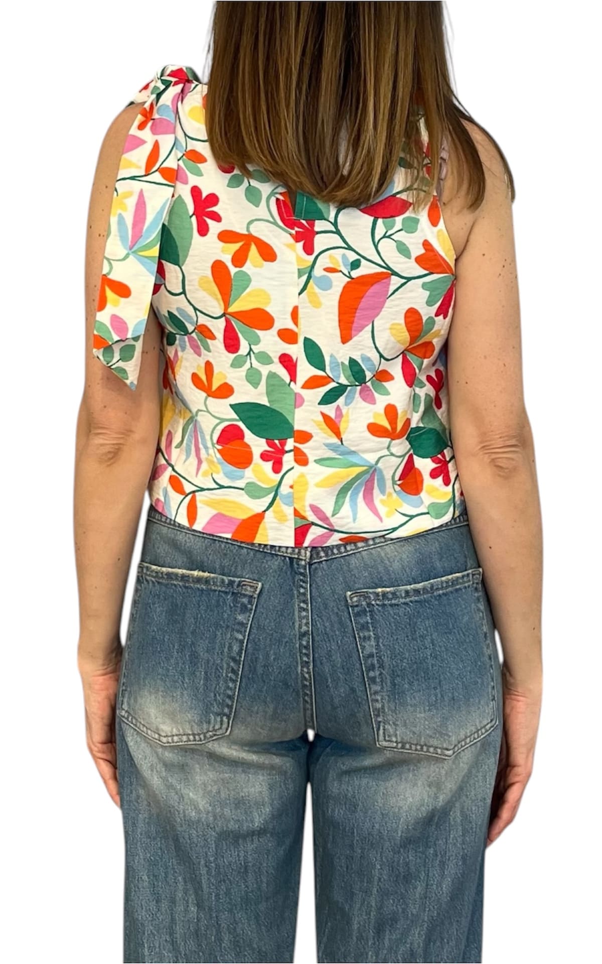 Compañia Fantastica - Top stampa fiori loto - Burro