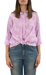 Off-on - Camicia ricamo - Rosa
