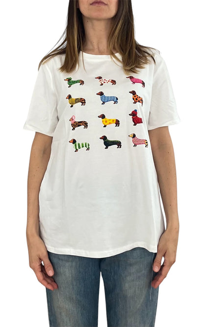 Civico 1 - T-shirt bassotti - Bianco