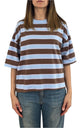 Off-on - T-shirt riga - Celeste