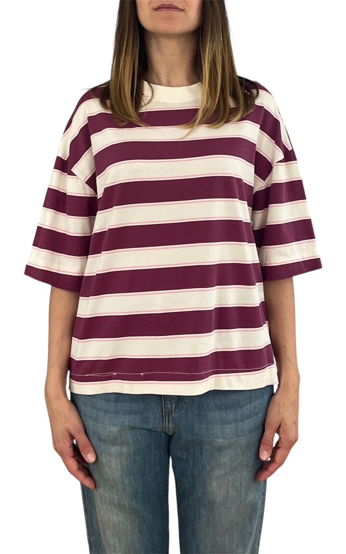 Off-on - T-shirt riga - Magenta
