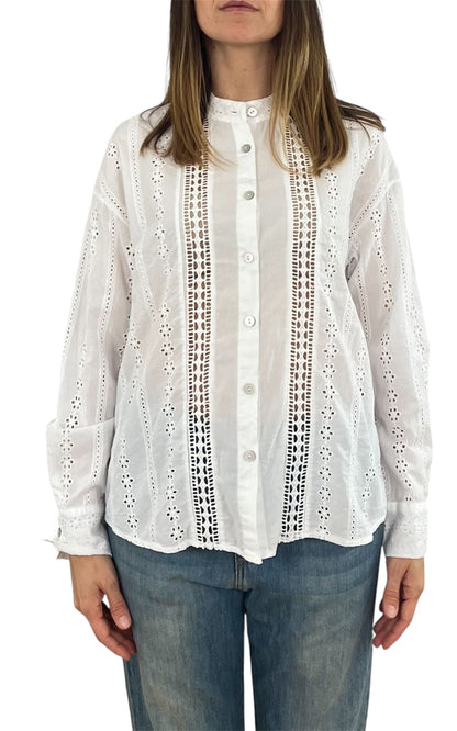 Off-on - Camicia pizzo - Bianco