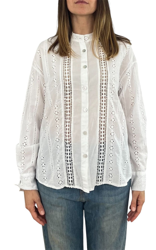Off-on - Camicia pizzo - Bianco