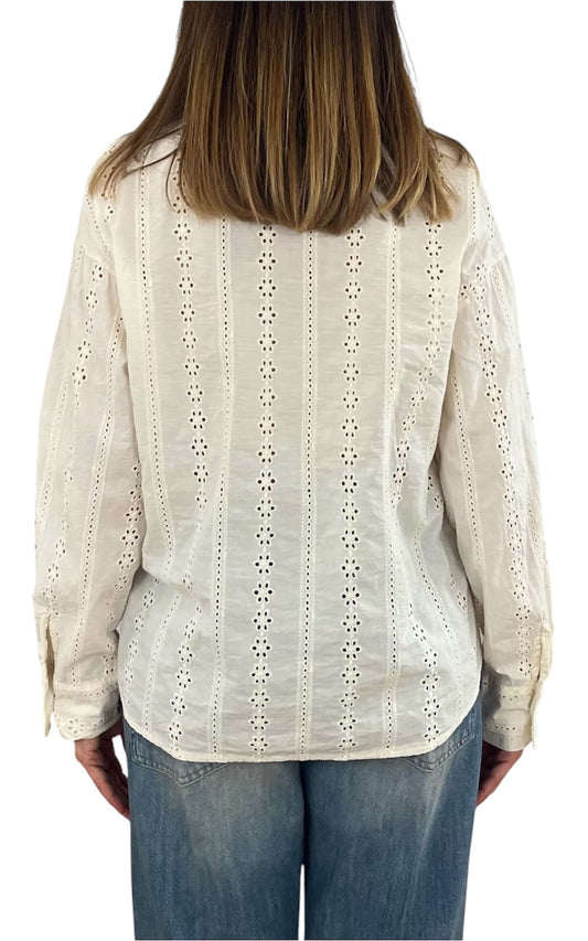 Off-On - Camicia pizzo - Beige
