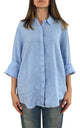 Off-on - Camicia lino - Celeste