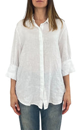 Off-on - Camicia lino - Bianco