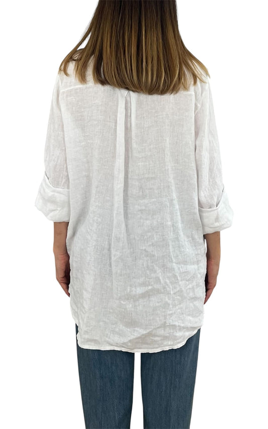 Off-on - Camicia lino - Bianco