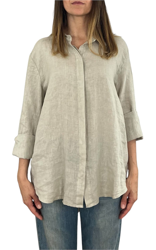 Off-on - Camicia lino - Beige